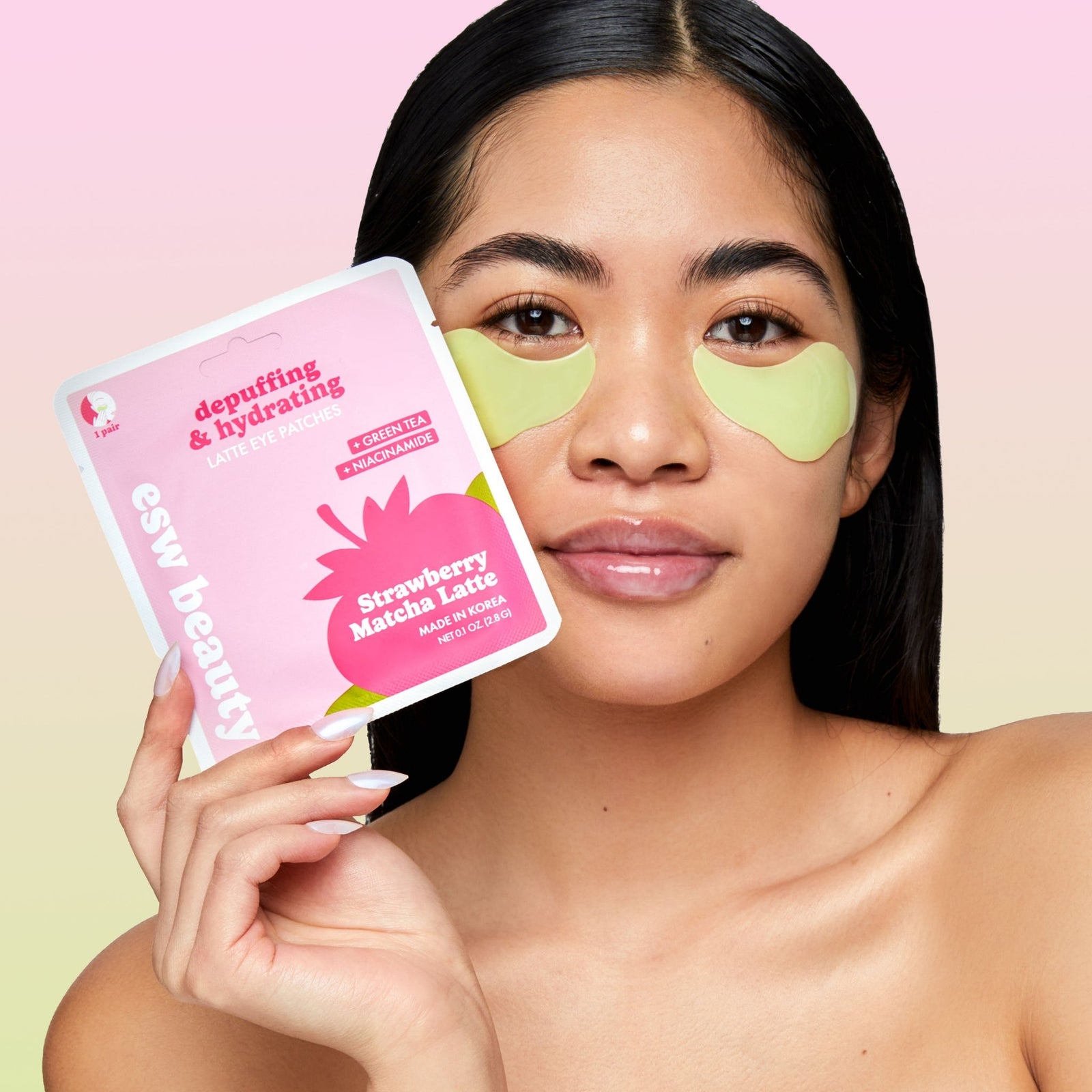 Strawberry Matcha Latte Eye Patches