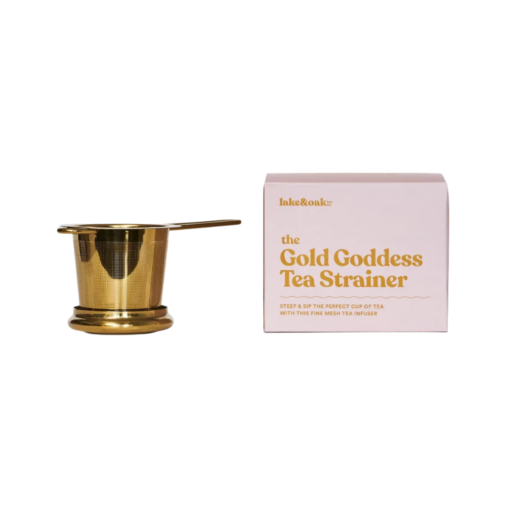 Lake & Oak Gold Goddess Tea Strainer